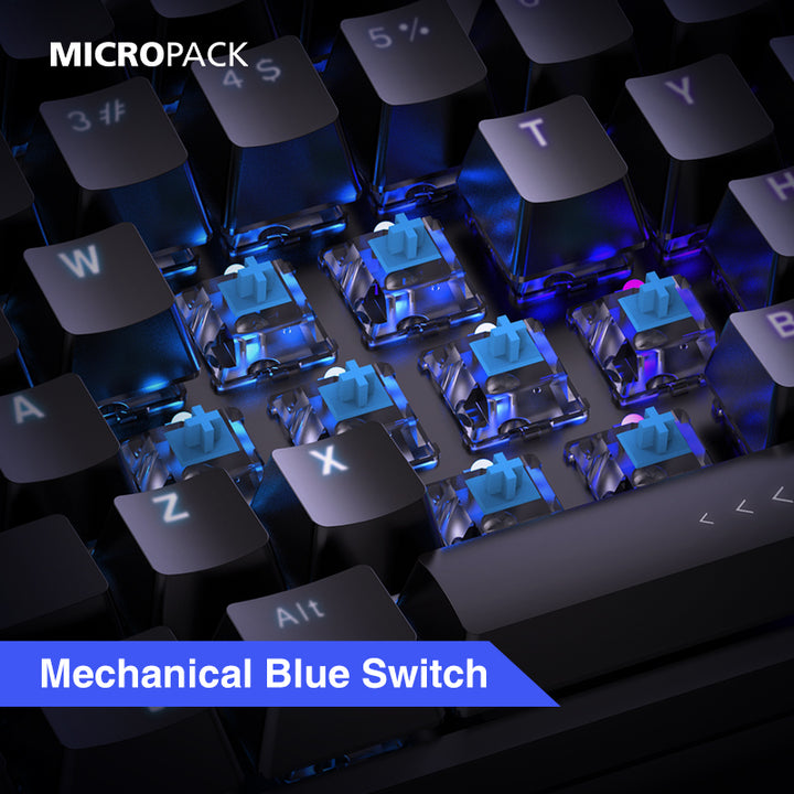 Wired Mechanical RGB Backlit Gaming Keyboard Micropack GK-30M