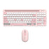 bluetooth Antibacterial Wireless Keyboard and Mouse Combo KM-238W pink